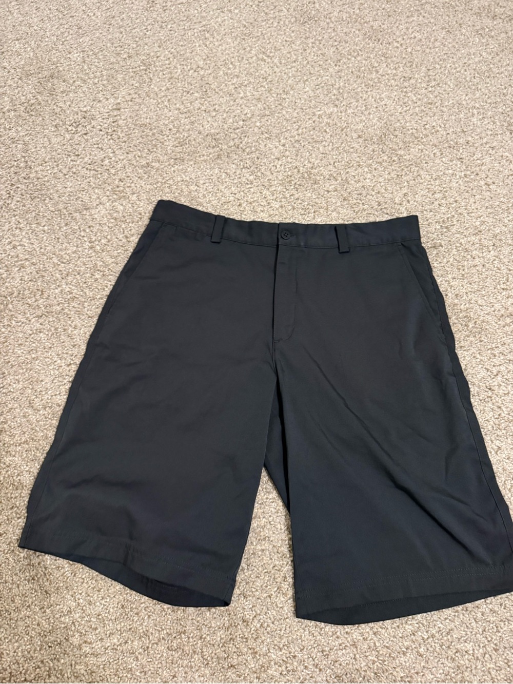 Nike Black Flat-Front Men's Shorts
